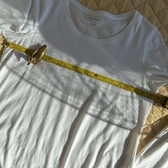 LL Bean Soft Stretch Supima Long Sleeve Scoop Crew Neck Long Sleeve T Shirt Sz M - Picture 6 of 7